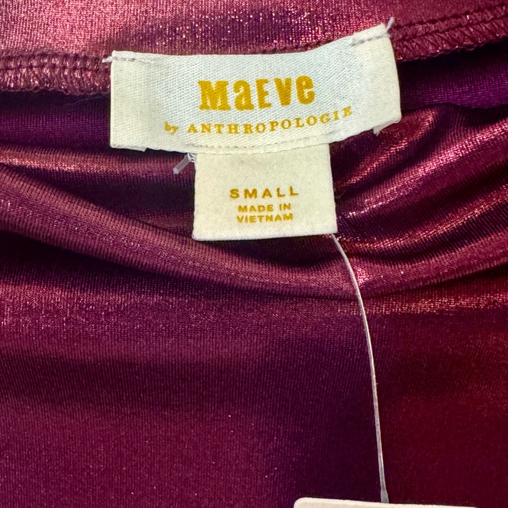 NWT Maeve by  ANTHROPOLOGIE Elegant Metallic Sleeveless Top size Small - Picture 5 of 10